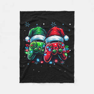 Controller Santa Hat Kerstmis Gaming X-mas Gamer Fleece Deken