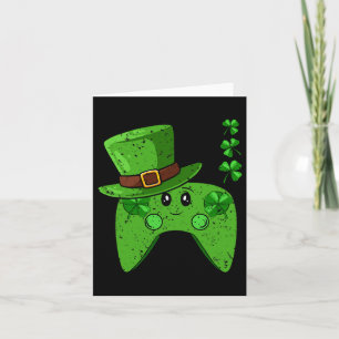Controller Shamrock St Patricks Day Gaming Gamer Kaart