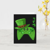Controller Shamrock St Patricks Day Gaming Gamer Kaart (Gele Bloem)