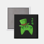 Controller Shamrock St Patricks Day Gaming Gamer Magneet (Voorkant / Achterkant)