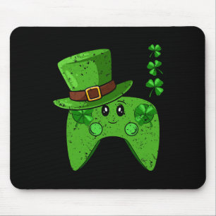 Controller Shamrock St Patricks Day Gaming Gamer Muismat