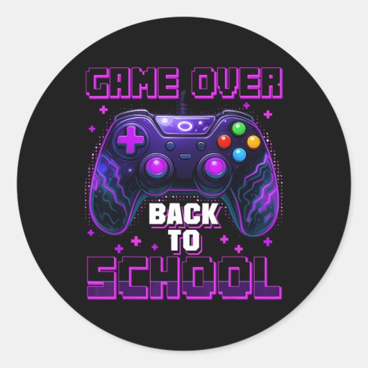 Controller spel terug naar school eerste dag van S Ronde Sticker (Voorkant)