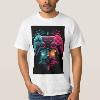 Controller van het leven T-shirt – Neon Cyber Gami