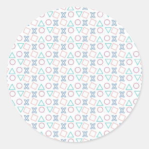 Controllerknoppen, Gift voor Gamer, Videogames Ronde Sticker