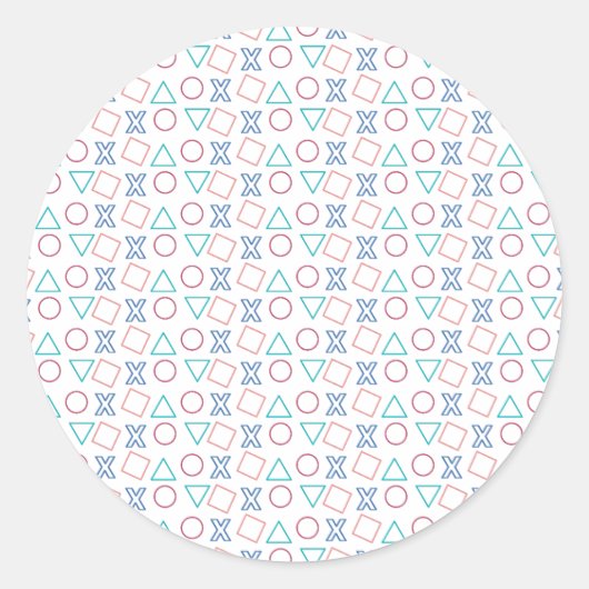 Controllerknoppen, Gift voor Gamer, Videogames Ronde Sticker (Voorkant)