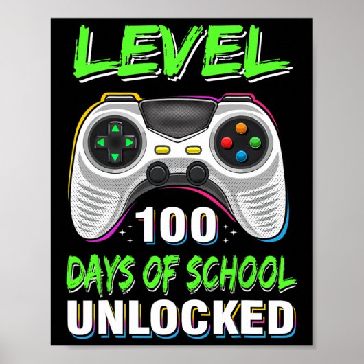 Controllerniveau 100 dagen van school ontgrendelde poster (Voorkant)