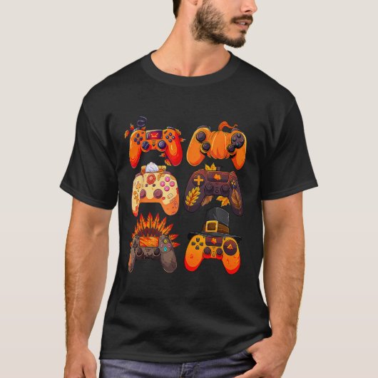Controllers Herfst Gaming Video Game Turkije Thank T-shirt (Voorkant)