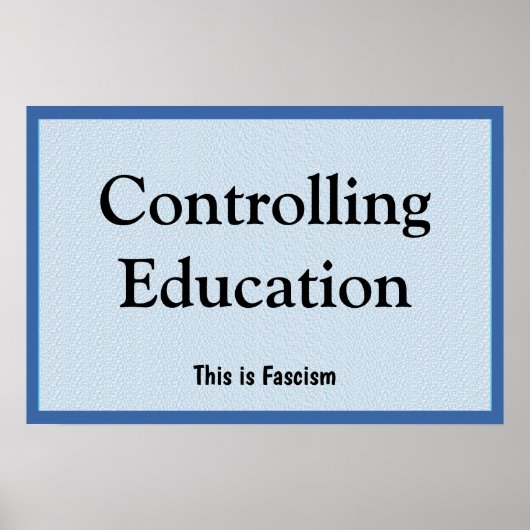 Controlling Education Poster (Voorkant)