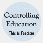 Controlling Education Ronde Sticker (Voorkant)