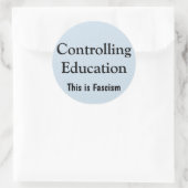 Controlling Education Ronde Sticker (Tas)