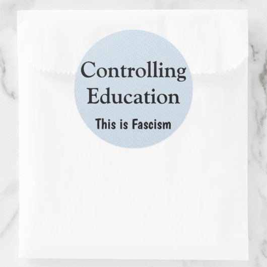 Controlling Education Ronde Sticker (Tas)