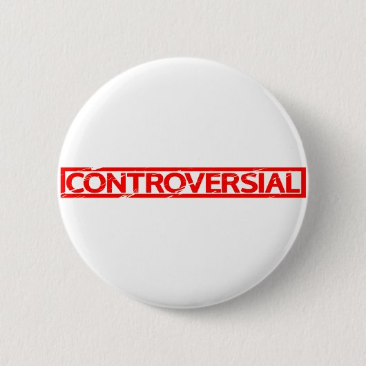 Controversiële stempel ronde button 5,7 cm (Voorkant)