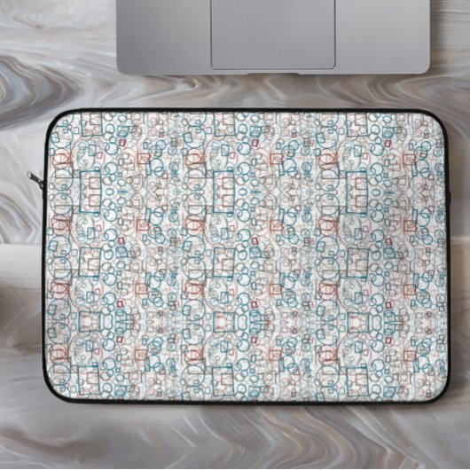 Conundrum - cirkels, rechthoeken en vierkanten laptop sleeve