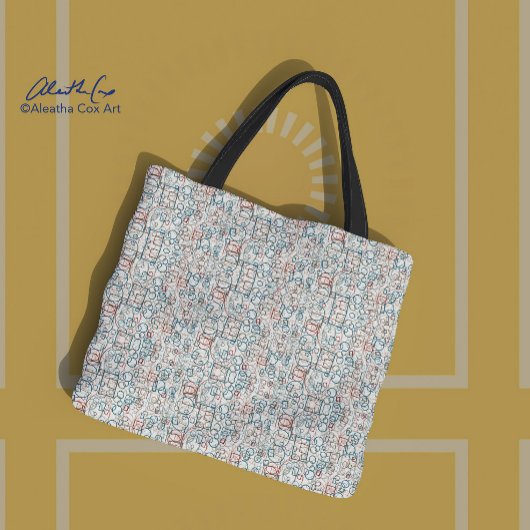 Conundrum - cirkels, rechthoeken en vierkanten tote bag