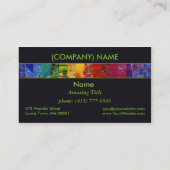 Conundrum I, Abstract Rainbow Woman Goddess Face Visitekaartje (Achterkant)