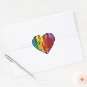 Conundrum I - Abstracte regenboog Vrouw Godin Hart Sticker (Envelop)