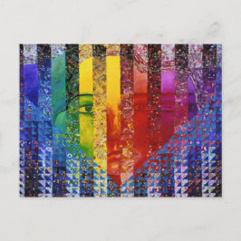 Conundrum I - Abstracte regenboogvrouw godin Briefkaart