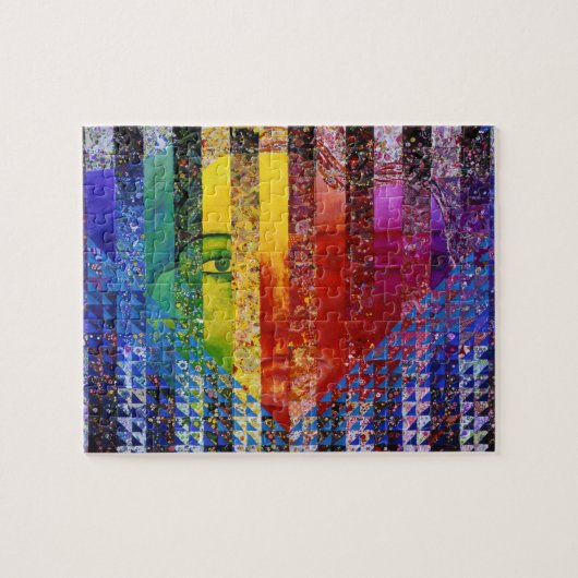 Conundrum I - Abstracte regenboogvrouw godin Legpuzzel (Horizontaal)