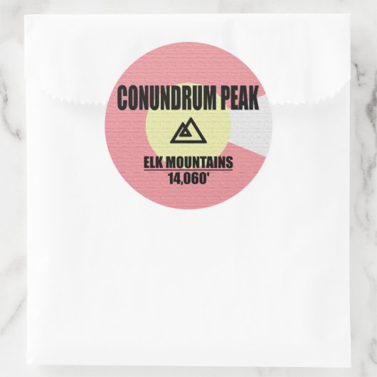 Conundrum Peak Ronde Sticker (Tas)
