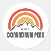 Conundrum Peak Ronde Sticker (Voorkant)