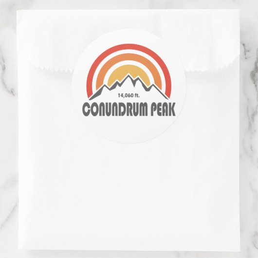 Conundrum Peak Ronde Sticker (Tas)