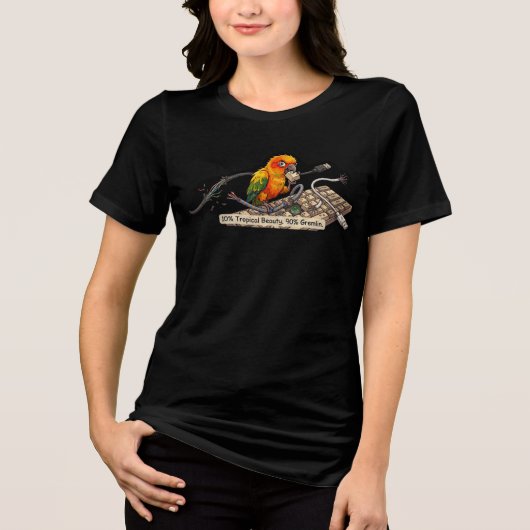 Conure 90% Gremlin Tri-Blend Shirt (Voorkant)