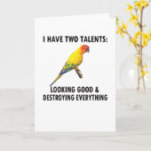 Conure Eigenaar Gifts Conure Lover Parrot Sun Conu Kaart (Gele Bloem)