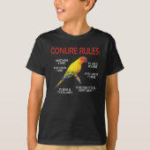 Conure Eigenaar van de ringloop Lover Parrot Bird T-shirt (Voorkant)