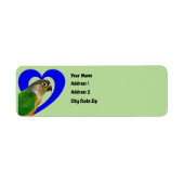 Conure Heart Adresetiketten Etiket (Voorkant)