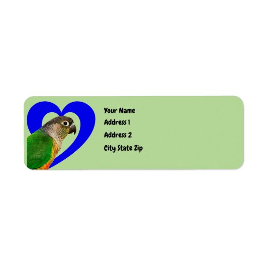 Conure Heart Adresetiketten Etiket (Voorkant)