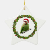 Conure kerst Wreath Keramisch Ornament (Voorkant)