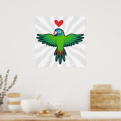 Conure / Lorikeet / Papegaai Liefde Poster (Keuken)
