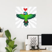 Conure / Loriket / Parrot Love Poster (Thuiskantoor)