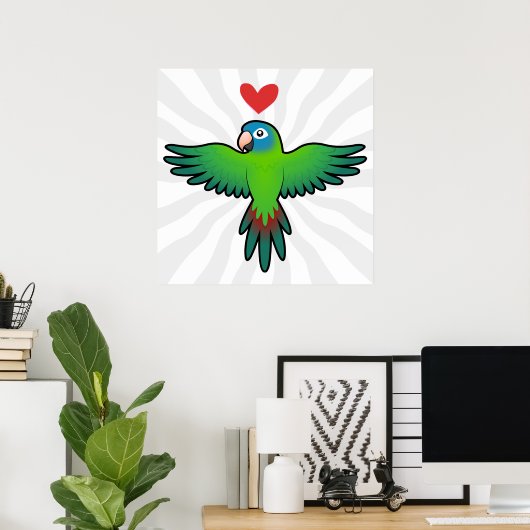 Conure / Loriket / Parrot Love Poster (Thuiskantoor)
