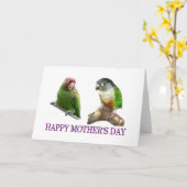 Conure Moederdag Kaart (Gele Bloem)