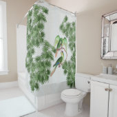 Conure papegaaien palmbomen Schuifgordijn Douchegordijn (In situ)