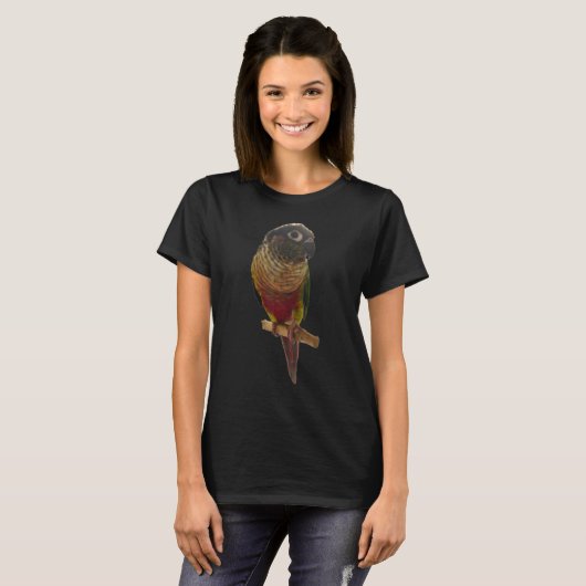 Conure Parrot Bird Design Green cheek Love for b T-shirt (Voorkant volledig)