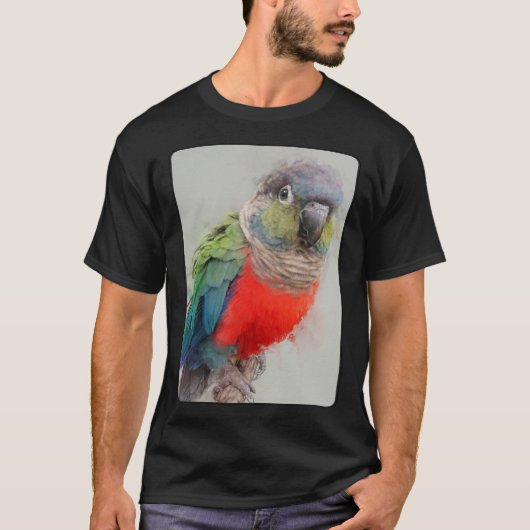Conure Portrait 15 Animal Parrot Wildlife Bird T-shirt (Voorkant)