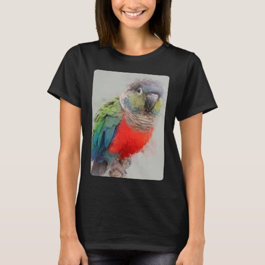Conure Portrait 15 Animal Parrot Wildlife Bird T-shirt (Voorkant)