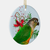 Conure Warmt de Feestdagen Keramisch Ornament (Rechts)