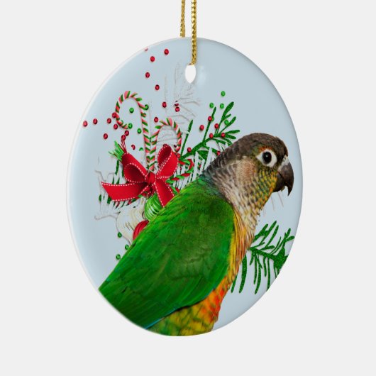 Conure Warmt de Feestdagen Keramisch Ornament (Rechts)