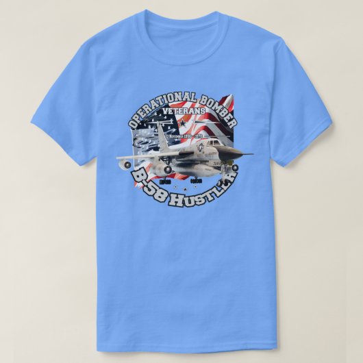 Convair B58 Hustler eerste operationele bommenwerp T-shirt (Design voorkant)