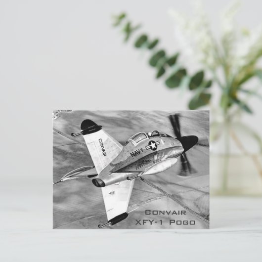 Convair XFY-1 Pogo VTOL Vliegtuig Briefkaart (Staand voorkant)