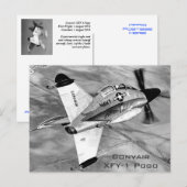 Convair XFY-1 Pogo VTOL Vliegtuig Briefkaart (Voorkant / Achterkant)