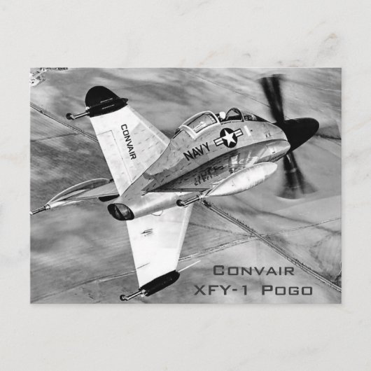 Convair XFY-1 Pogo VTOL Vliegtuig Briefkaart (Voorkant)