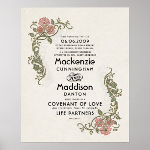 "Convenant of Love" LifePartners WeddingCertificat Poster