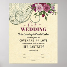 "Convenant of Love" LifePartners WeddingCertificat Poster