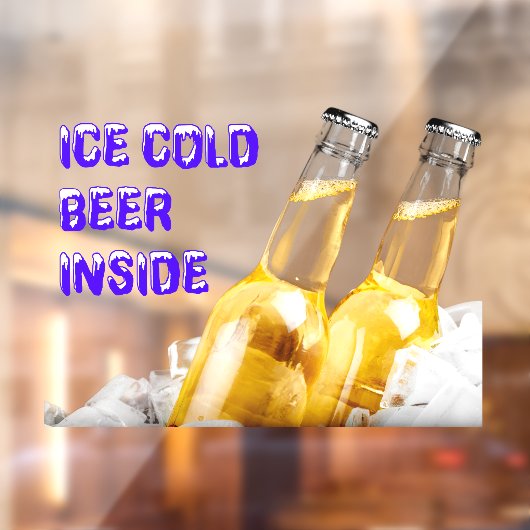 Convenience Store IJskoud Bier Binnen Raamsticker (Vel 2)