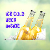 Convenience Store IJskoud Bier Binnen Raamsticker (Vel 3)