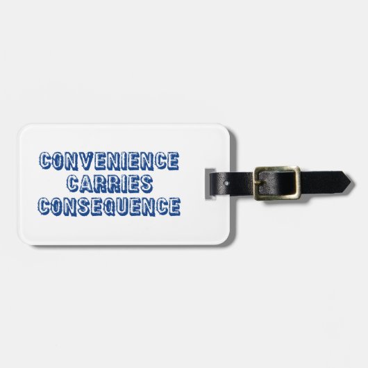 Conveniënte gevolgen bagagelabel (Voorkant horizontaal)